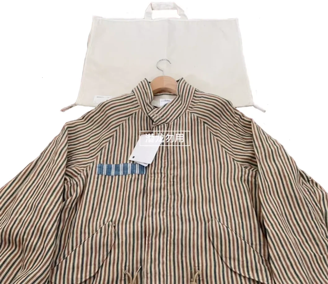 VISVIM 20SS шесть-пять рыбий хвост SANTOME M65 полосатая ветровка из древней ткани