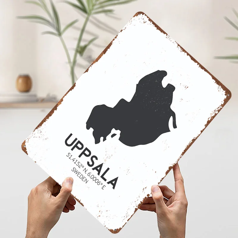 Фото Декоративные таблички Uppsala для гостиной и спальни, забавные настенные украшения, винтажные металлические таблички, аксессуары для бара, жестяные вывески для дома №3