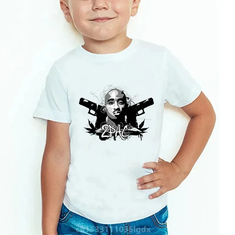 Детская модная футбольная рубашка Tupac 2pac с принтом в стиле хип-хоп хлопковый
