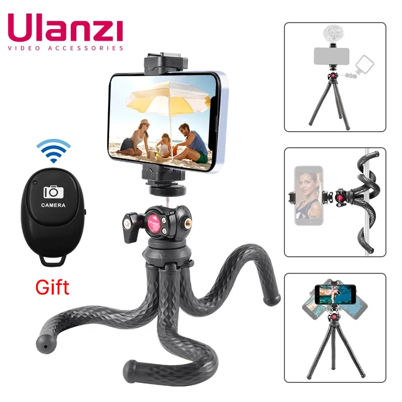 Гибкий штатив-Осьминог Ulanzi FT-01 для телефона SLR DSLR камеры с винтовой шариковой