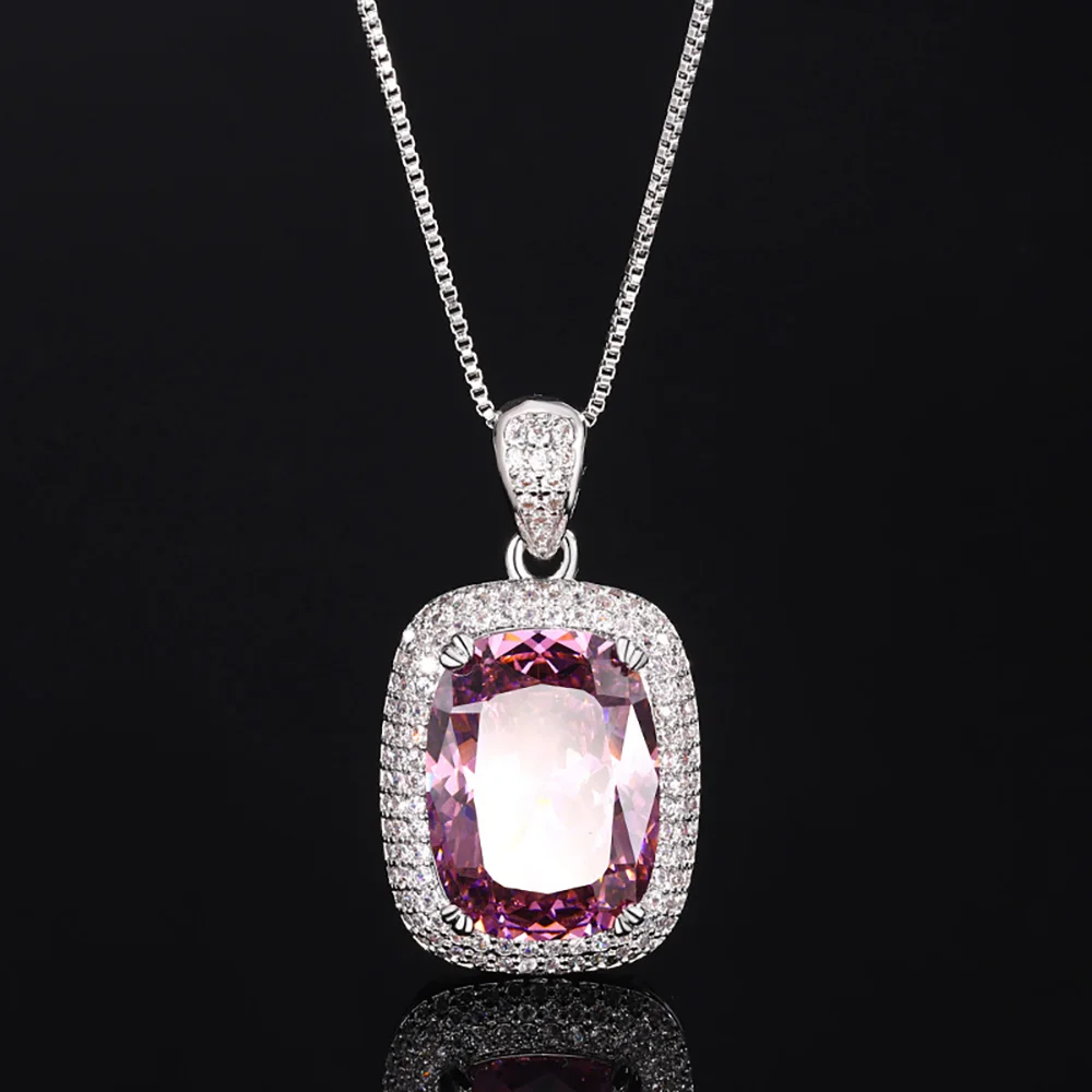 Новая тенденция 12*16 мм розовый кварц ожерелье кулон кольцо серьги для женщин