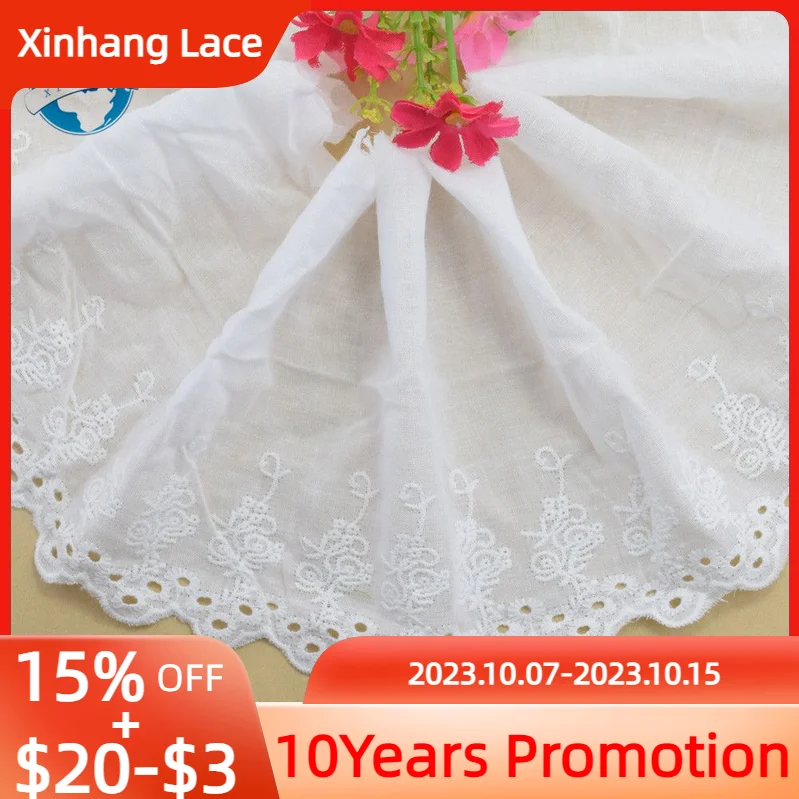 

14 см белые кружевные хлопковые вышитые кружева регулируемые трикотажные или тканевые основовязаные аксессуары для одежды «сделай сам» #3658