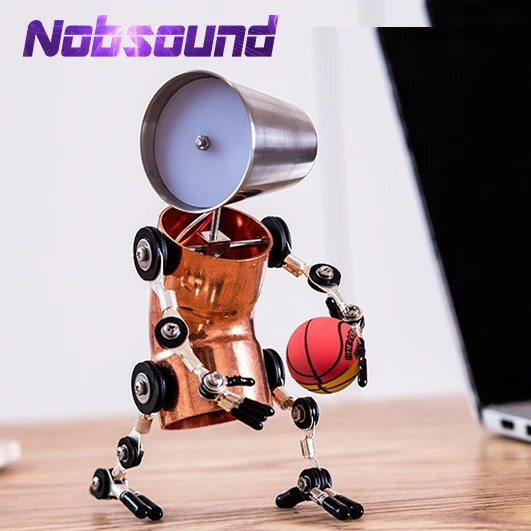 

Nobsound Pure Handmade LED Table Lamp Retro Desk Robot Lamp Industrial Style Metal DIY Toy Desktop Decoration