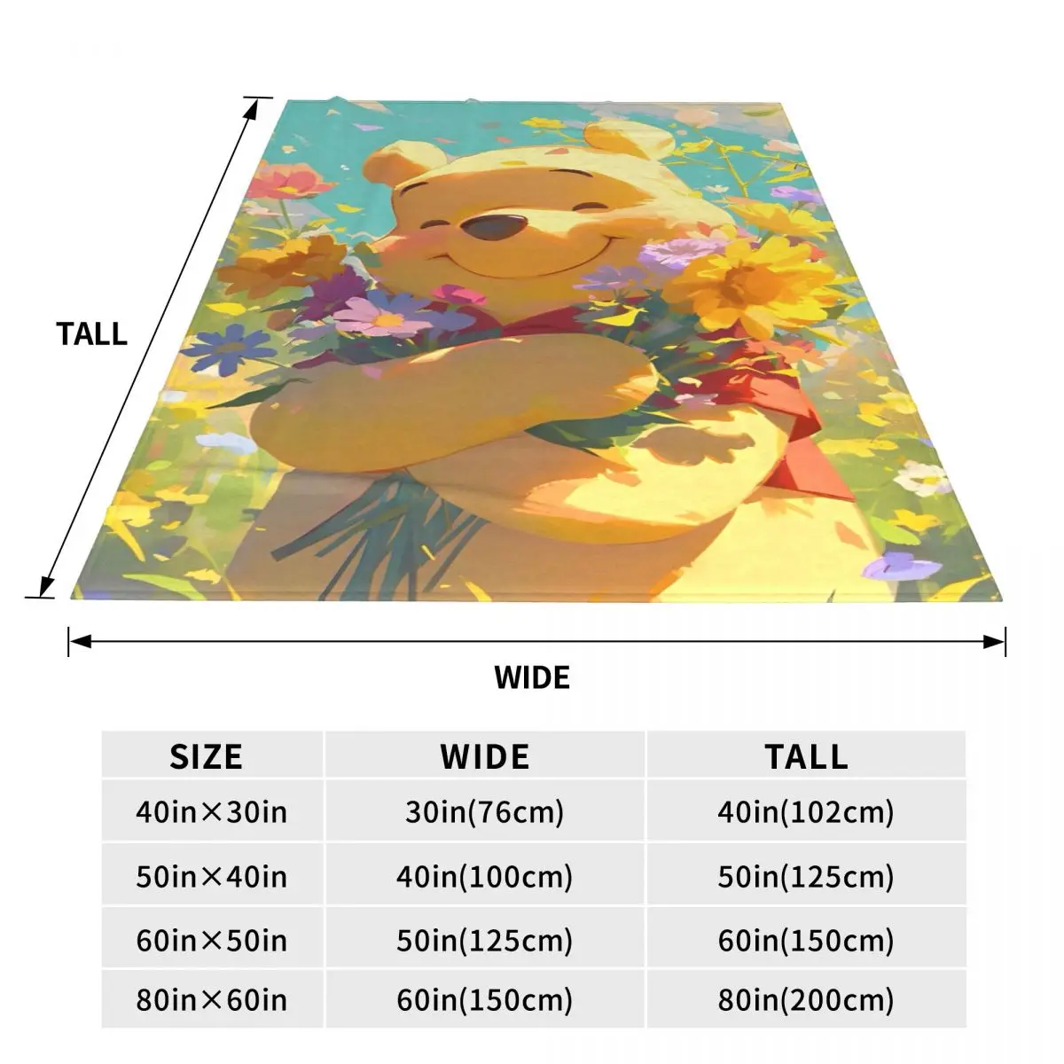 Милое фланелевое одеяло с медведем Винни-Пухом живое героями мультфильмов для