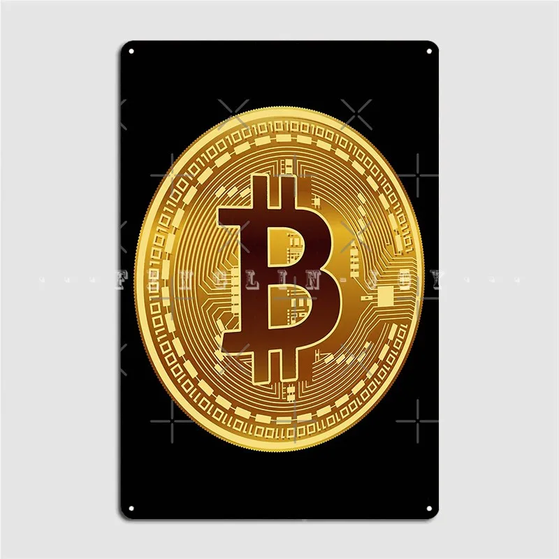 Металлический плакат Bitecoin, Настенный декор, кинодизайн, кинотеатр, гостиная, жестяной плакат