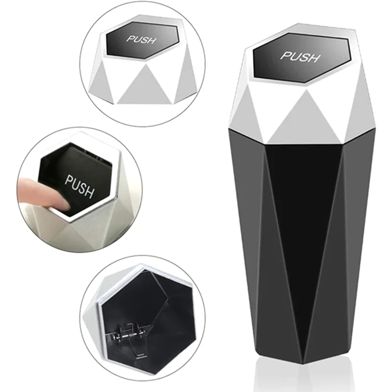 Автомобильный мусорный бак с крышкой портативный автомобильный мини-мусорный