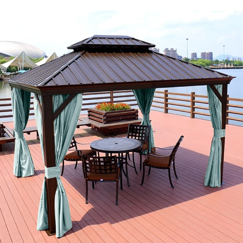 

Шторы для использования на открытом воздухе для внутреннего дворика, нержавеющие втулки, верхние Водонепроницаемая оконная занавеска порт...