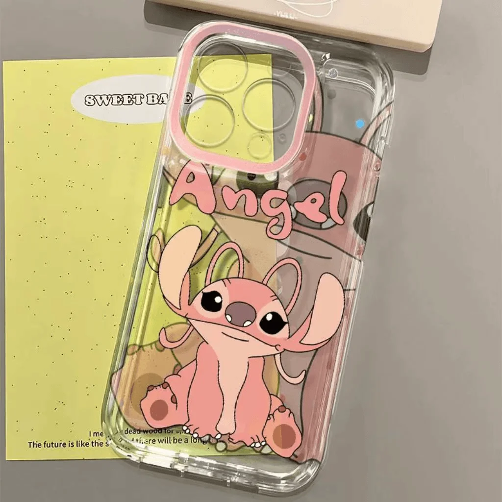 Новый прозрачный чехол для телефона Stitch Pink Angel Xiaomi Redmi NOTE 8 9 9A 9s 10 11 12 12C 13 13C K30 K50 10C Pro