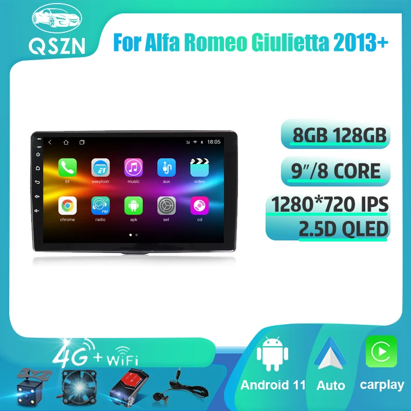 

Автомагнитола на Android 13,0, мультимедийный видеоплеер 2013 + ALFA ROMEO GIULIETTA, 2Din, 4G, Wi-Fi, GPS-навигация, DVD-плеер для Carplay