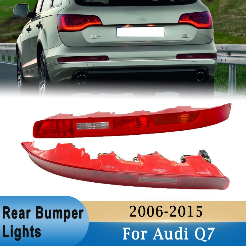 Rear Bumper Tail Light Turn Signal Stop Brake Light with 4 Bulbs Wire for Audi Q7 2006-2015 EU Version 4L0945095 4L094509