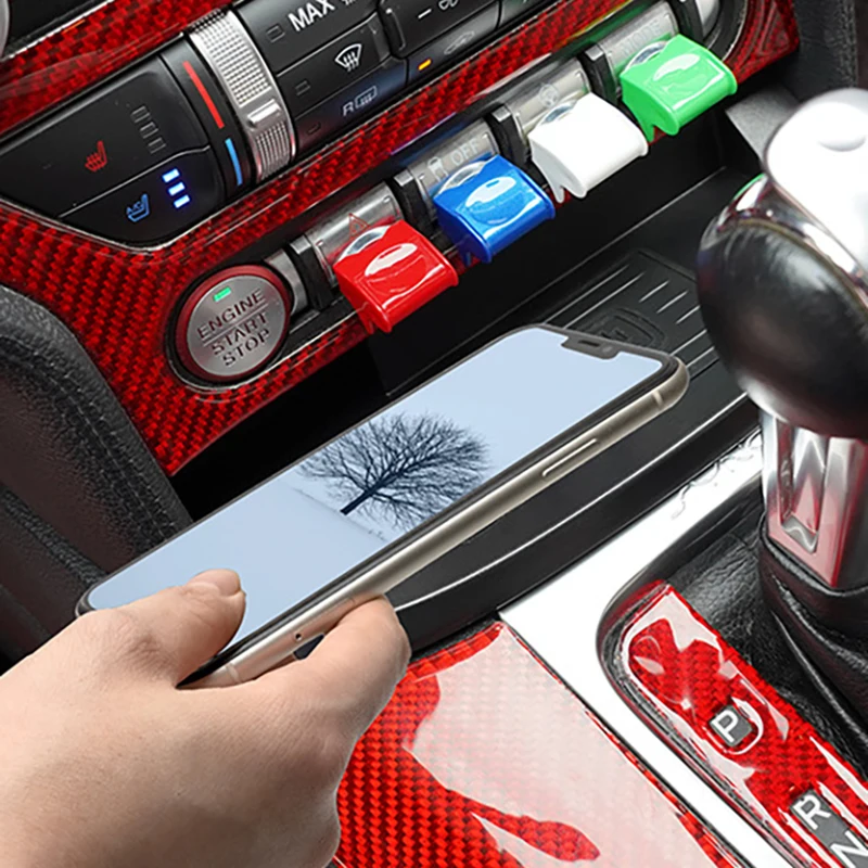 

Car wireless charger QI phone charger charging pad panel phone holder For Ford Mustang 2015 2016 2017 2018 2019 2020