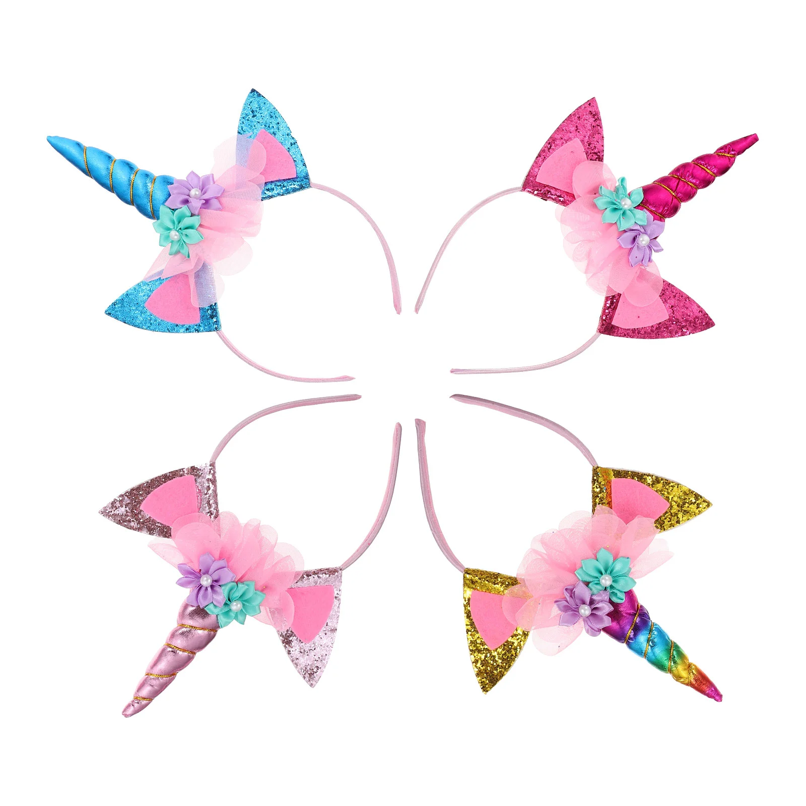 

Birthday Outfit Hair Accessory Unicorn Child Band Party Headwear Cartoon Headband