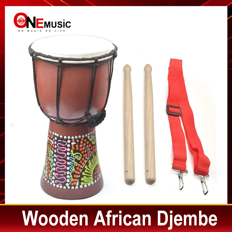 

Африканский Djembe 5-дюймовый перкуссионный ручной барабан для продажи деревянный барабан Jambe/doumbeк с узором
