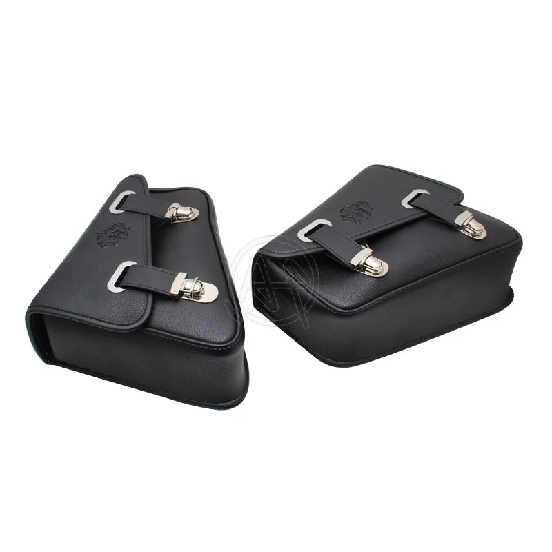 Универсальная мотоциклетная черная/коричневая сумка из искусственной кожи