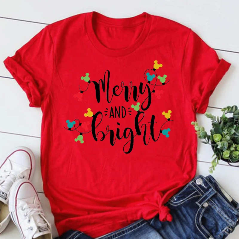 

Merry and Bright Shirt Women Christmas Tshirt Funny Santa Funny Christmas Gift Aesthetic Clothes Vintage Streetwear Clothing