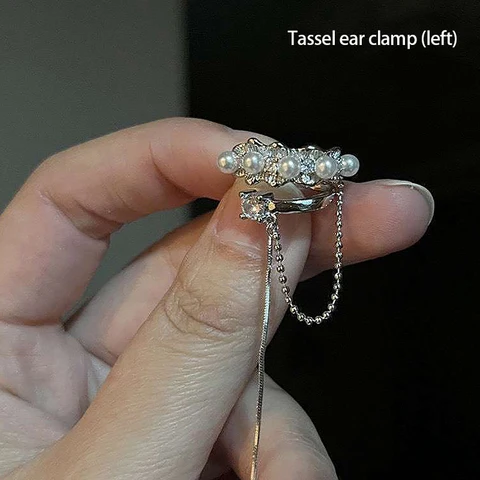 Клипсы-серьги каффы металлические