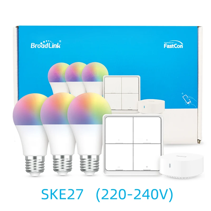 BroadLink SKE27 BLE Mesh Умный домашний светильник RGB лампы умный стартовый комплект с Alexa