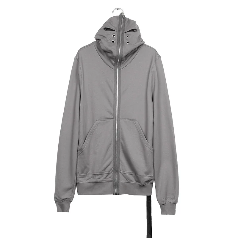 

23ss Grey Rick Y2k Zip Up Hoodies for Men Streetwear Women Clothes Ro Owens 1:1 High Quality Shark Style