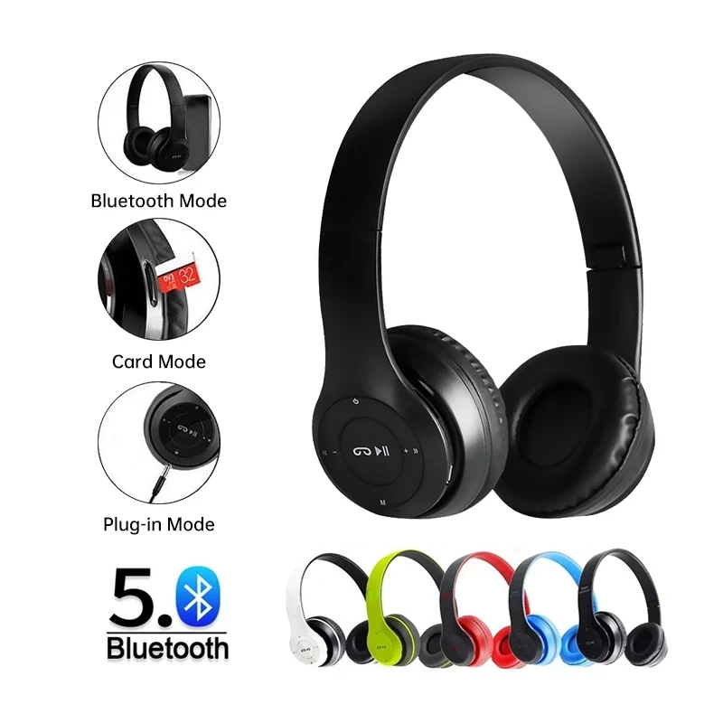 

Беспроводные наушники Bluetooth 5,0, складные наушники с басами, шлем, поддержка TF-карты для PS4/телефона/ПК, гарнитура с микрофоном, детский подаро...