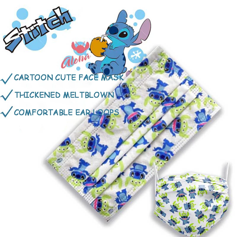 Одноразовая маска для лица Disney дышащая Защитная мультяшная кавайная аниме
