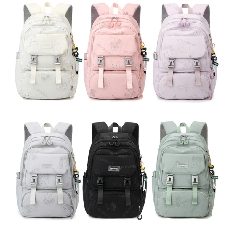 

Милый школьный рюкзак с подвеской, дорожная сумка для ноутбука для студентов, рюкзак для книг
