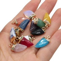 10x22mm knife pendant opal jade rose quartz amethyst natural stonediy jewelry making necklace earring accessory charm gift party