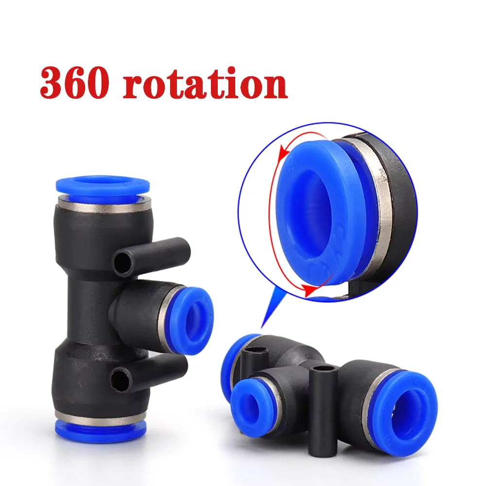 Пневматический разъем PEG быстроразъемный тройник редуктор Т-образный