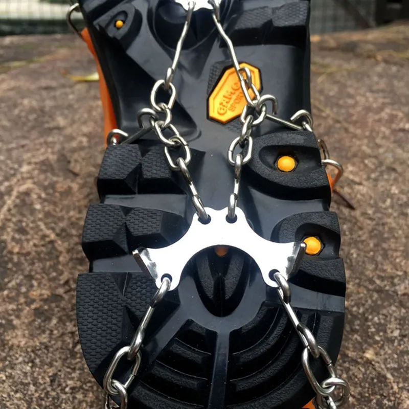 8 Teeth Climbing Crampons For Outdoor Winter Walk Ice Fishing Snow Shoes Antiskid Shoes Manganese Steel Shoe Covers Accessories