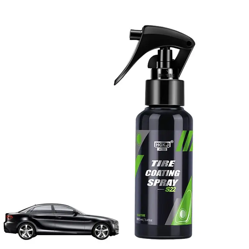 

Cars Coating Care Spray Tire Shine Spray Kit For Deep Black Wet Shine On Tires Coating Quality Car Care Supplies Protect Against