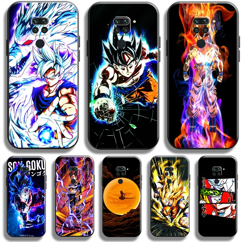 

Dragon Ball Goku For Xiaomi Redmi Note 9 Pro Redmi Note 9 9T 5G Phone Case Soft Funda Back Black Carcasa Coque Liquid Silicon
