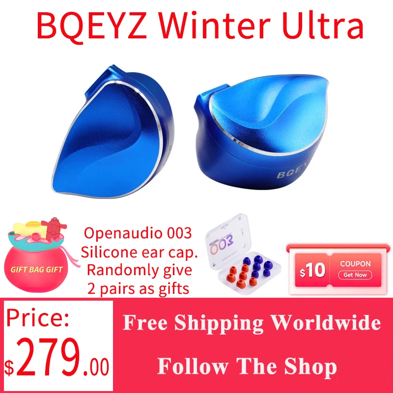 

Angelears & BQEYZ Winter Ultra in Ear Earphones 1DD+1BC HiFi Dynamic Driver PZT Bone Conduction Monitor Wired Earbud Headphone