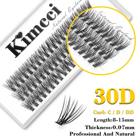 Kimcci индивидуальные накладные ресницы 30P черные
