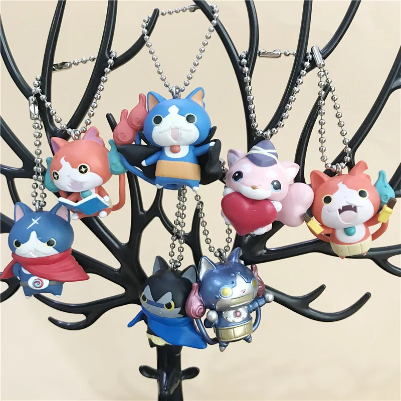 

Bandai Genuine Yo-kai Watch DX Jibanyan Creative Action Figure Model Phone Charm Pendant Toys