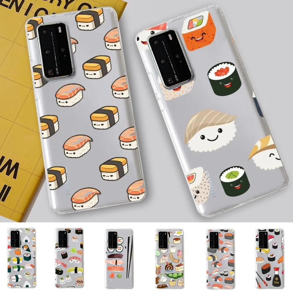 

Cartoon Sushis Phone Case for Samsung S10 20 22 23 A10 40 for Xiaomi10 Note10 for Huawei P50 20 Honor60 70