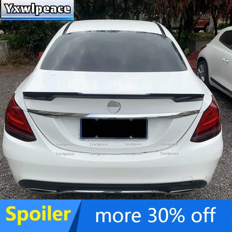 

For Mercedes-Benz W205 C-class Spoiler C180 C200 C260 2015-2019 Spoiler ABS Material Primer Color Rear Trunk Lip Spoiler
