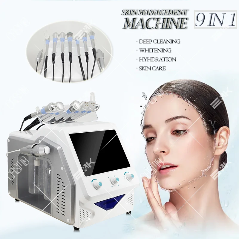 

Hydro Facial Machine Hydrafacials Beauty Dermabrasion 9 in 1 Electric Bubble Machine Beauty Salon Spa