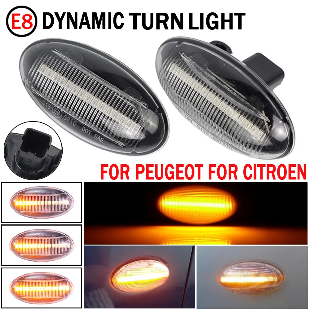 

LED Side Marker Light Repeater Lamp For Peugeot 206 107 307 407 Partner Citroen Expert Citroen Berlingo Xsara Elysee Jumpy C3 C5