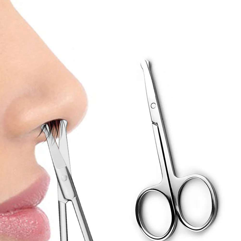 

Scissors Nose Hair Trimmer Trimming Mustachefor Beard Salon Nasal Women Curved Men Trimmers Haircut Facial Groomingvibrissa
