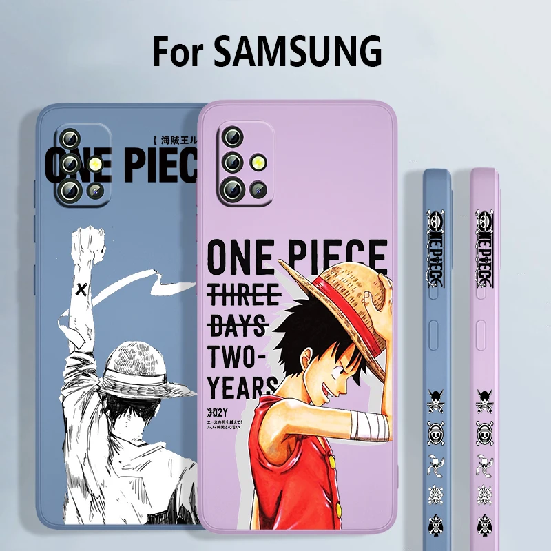 

ONE PIECE Luffy Japanese For Samsung Galaxy A73 A72 A71 A53 A52 A51 A42 A33 A32 A31 A22 A21 A11 Liquid Left Rope Phone Case