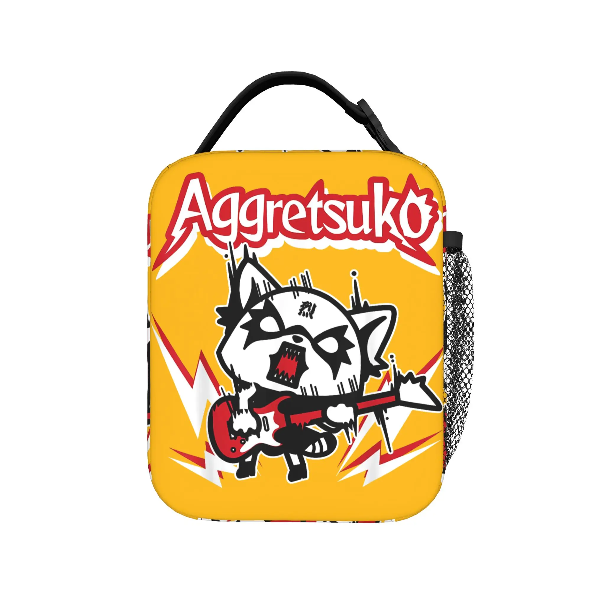 Фото Термосумка для обедов Aggretsuko Rocker Rage, большая, для пикника, пляжа, пикников, пляжная сумка-холодильник для еды №1