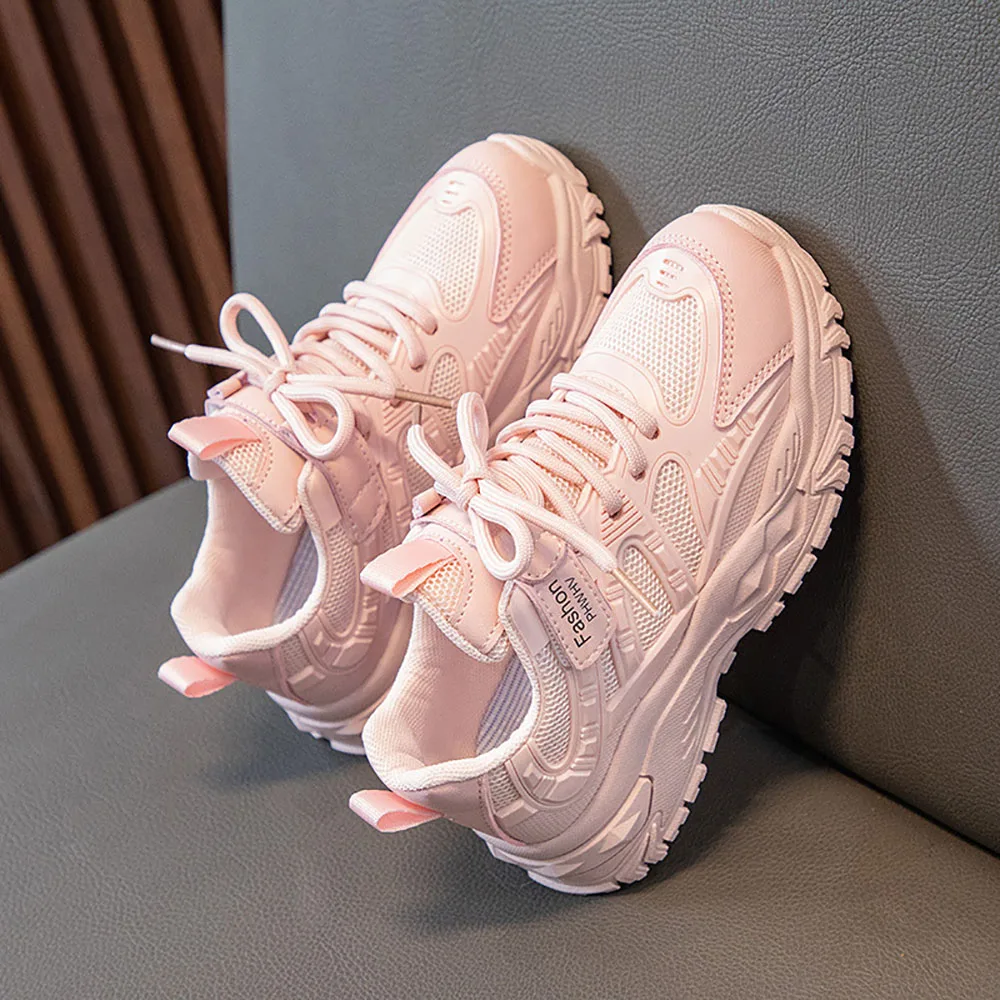 

Летние кроссовки для детей, эргономичная дышащая Спортивная обувь из искусственной кожи, сетчатые дышащие кроссовки, модные подростковые к...