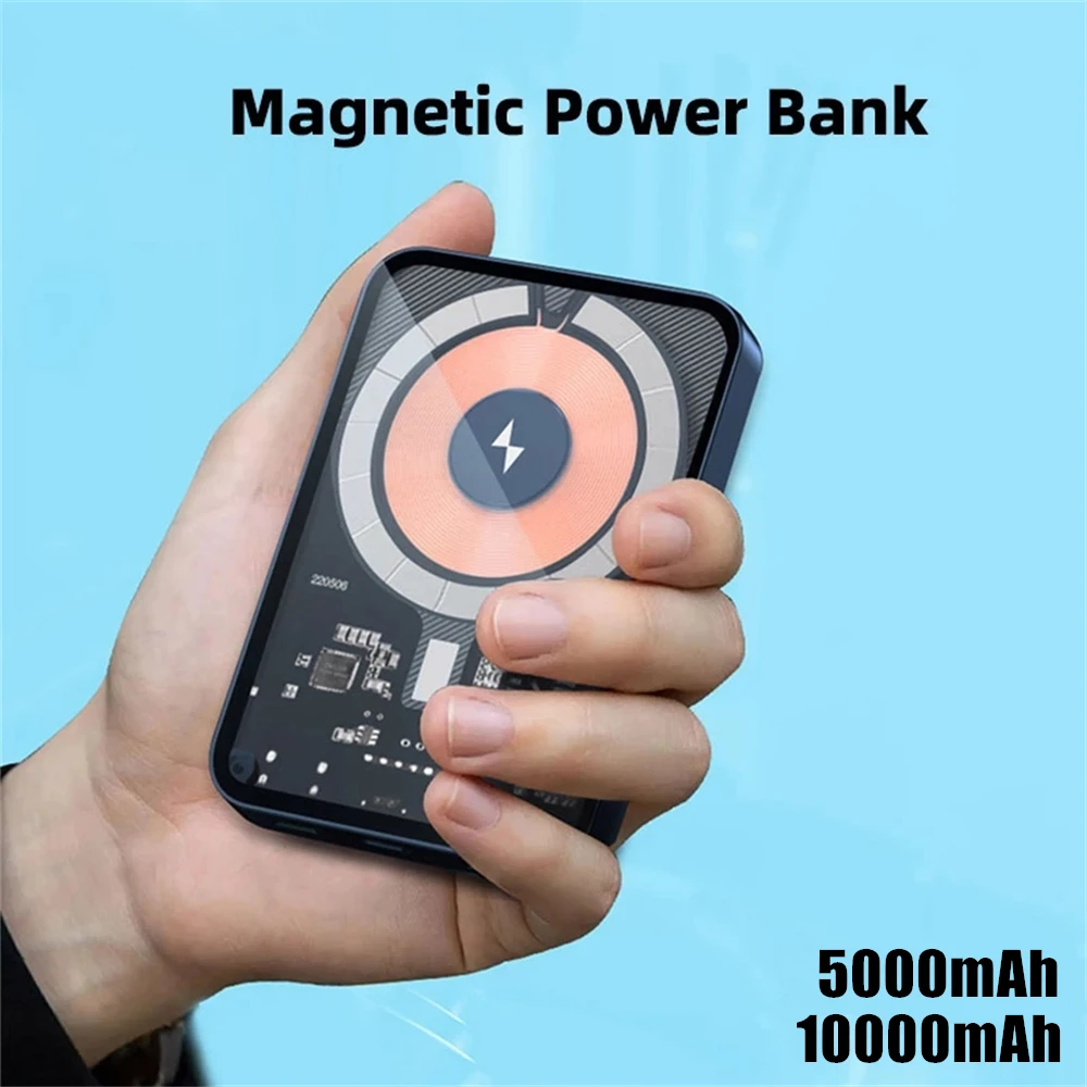 Wireless Charging 15W Magnetic Power Bank PD20W Portable Fast Charger External Battery for iPhone Samsung Xiaomi Powerbank
