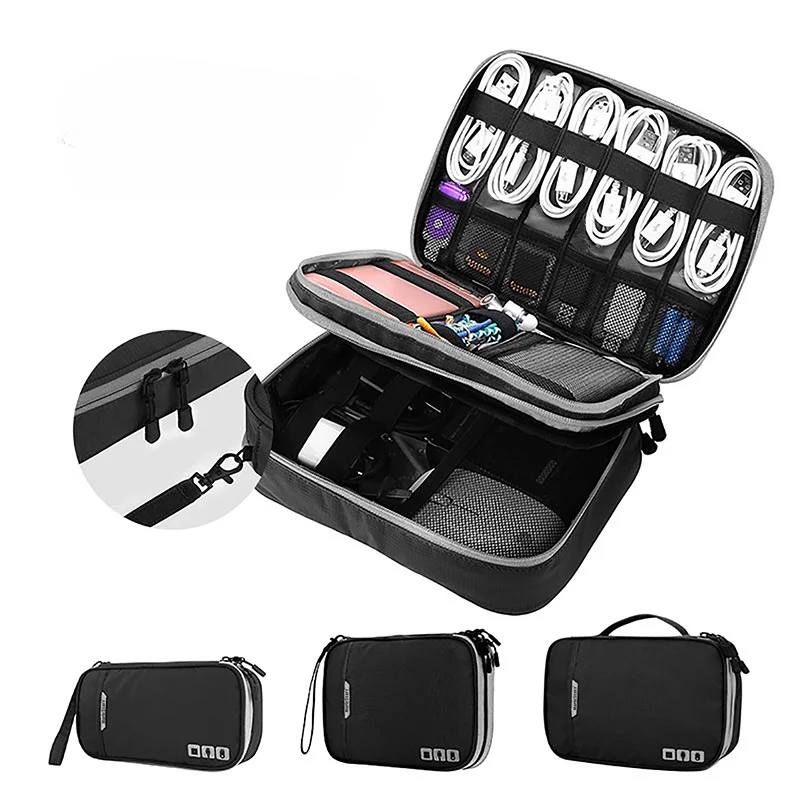

Portable Travel Cable Storage Bag Digital USB Gadget Organizer Charger Wires Cosmetic Zipper Organizers Pouch Case Accessories