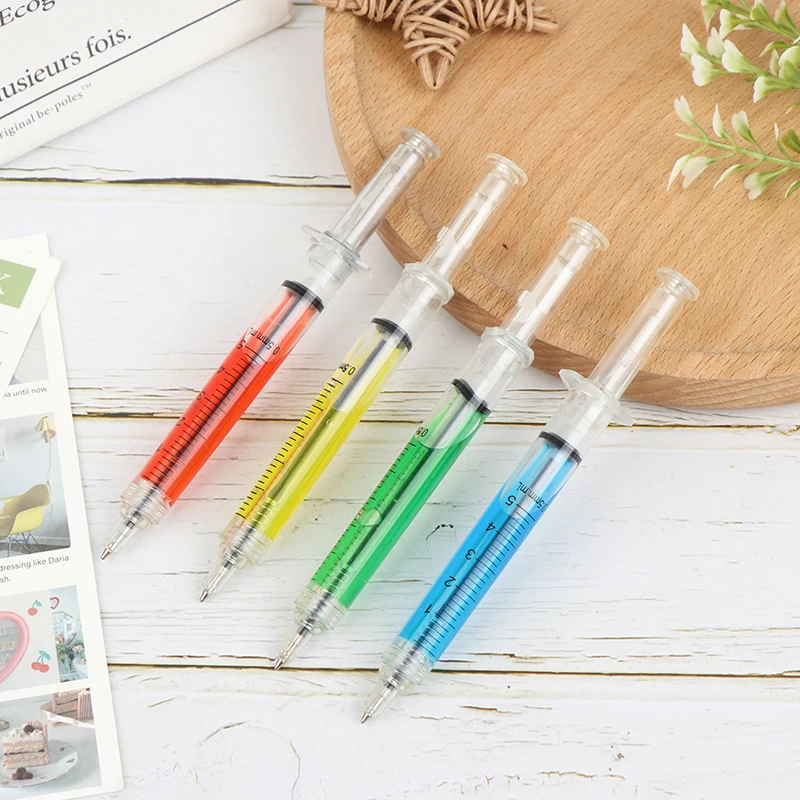 

1pcs Injection Type Ball Point Pen Liquid Pen School Supplies Nurse Syringe Pen