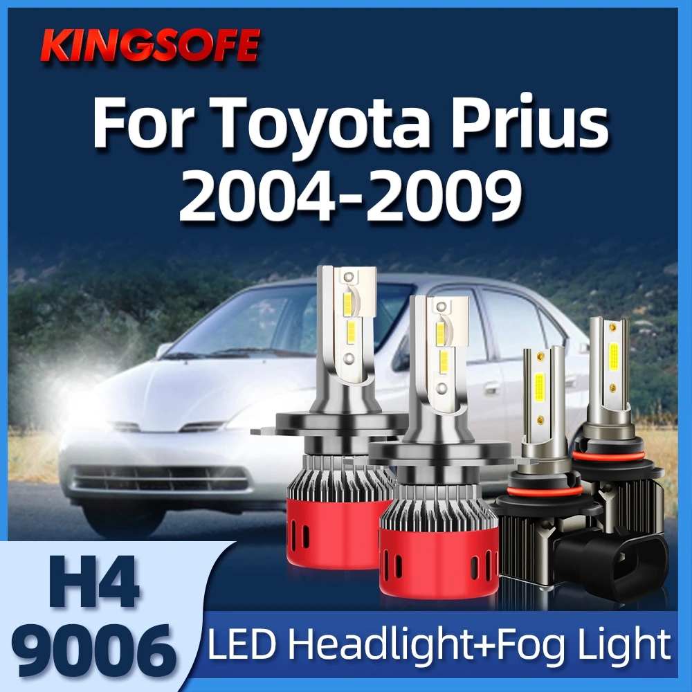 

KINGSOFE Car Lights H4 LED 9006 6000K Auto Headlight Fog Lamp Bulbs For Toyota Prius 2004 2005 2006 2007 2008 2009