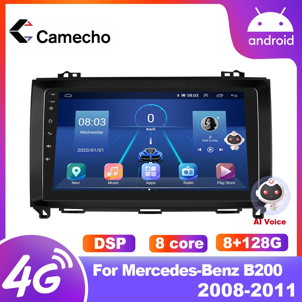 

Camecho Android 10.0 Car Radio Navigation GPS Multimedia Player for Mercedes Benz B200 A B Class W169 W245 Viano Vito W639 Sprin