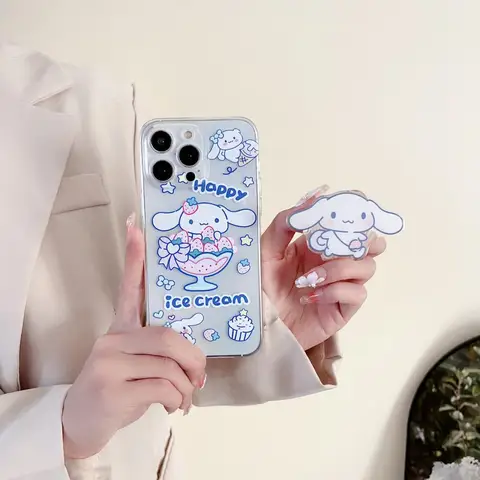 Забавный чехол с держателем для Xiaomi Redmi 9 10 11 12 13 A C Note 7 8 9 10 11 12 13 S Pro Cinnamoroll