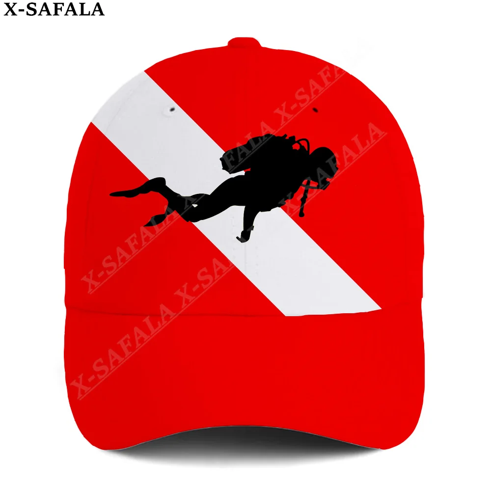 

Спортивная бейсболка с флагом для подводного плавания, бейсболка с 3D принтом, Снэпбэк Кепка для мужчин и женщин, спортивный головной убор для взрослых, спортивный солнцезащитный козырек-3