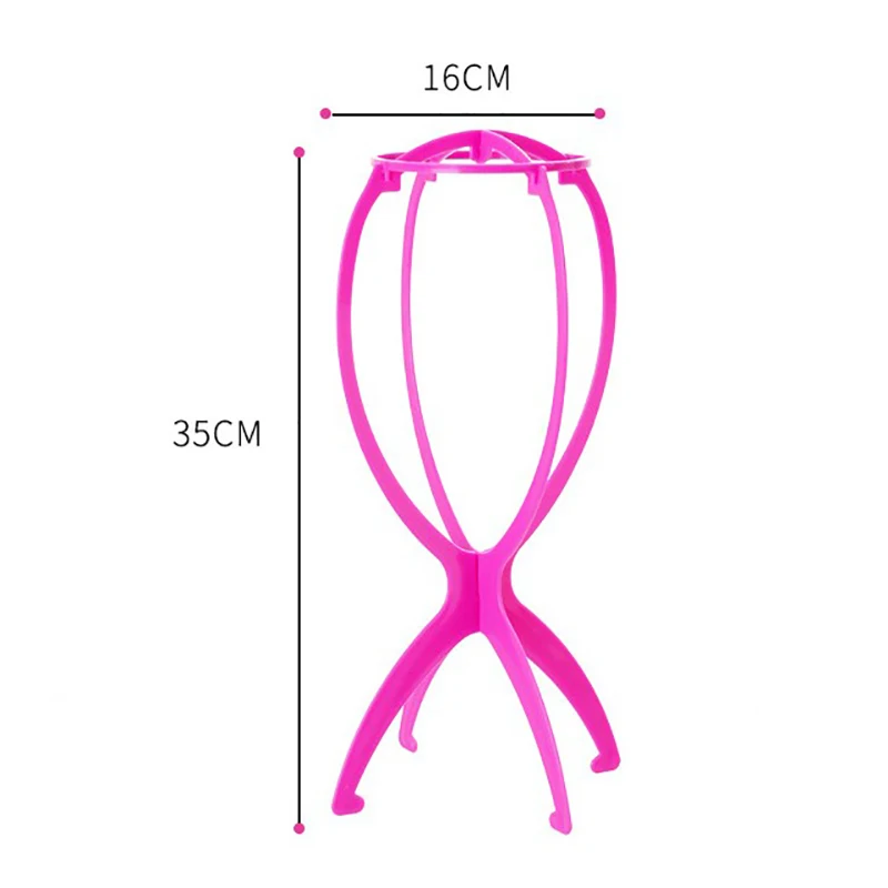 1 шт. красочная пластиковая подставка для парика портативная складная головы 16X35