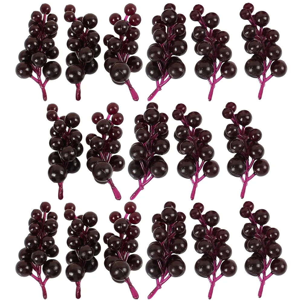 

20 Bunches House Accessories Home Grape Clusters PVC Figurine Kitchen Prop Model Fake Fruit Pendant